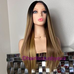Ombré wig balayage 22 inch long lace front